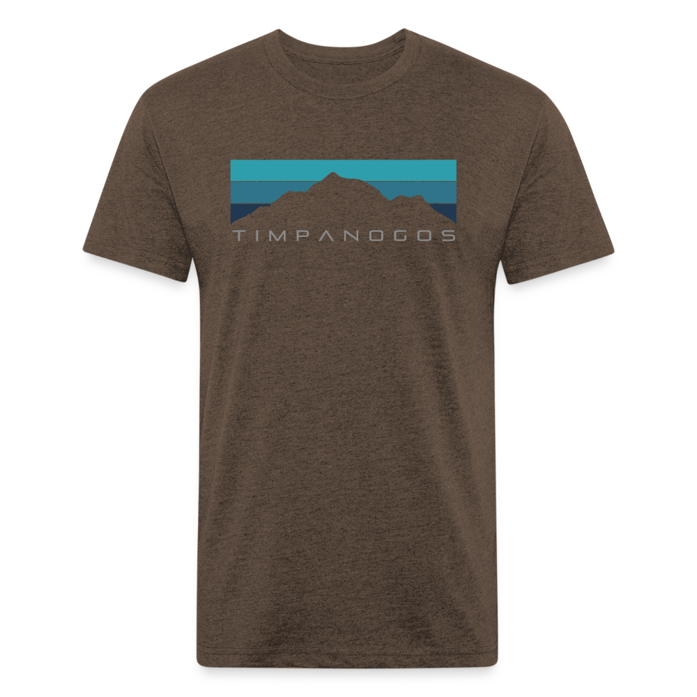 Retro Mountain Classic (cool) - Premium Graphic Tee - heather espresso