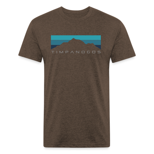 Retro Mountain Classic (cool) - Premium Graphic Tee - heather espresso