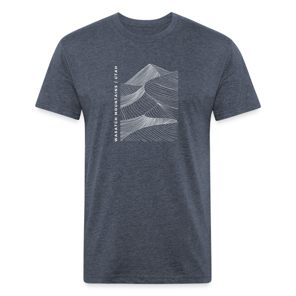 Wasatch Mountains - Premium Graphic Tee - heather navy