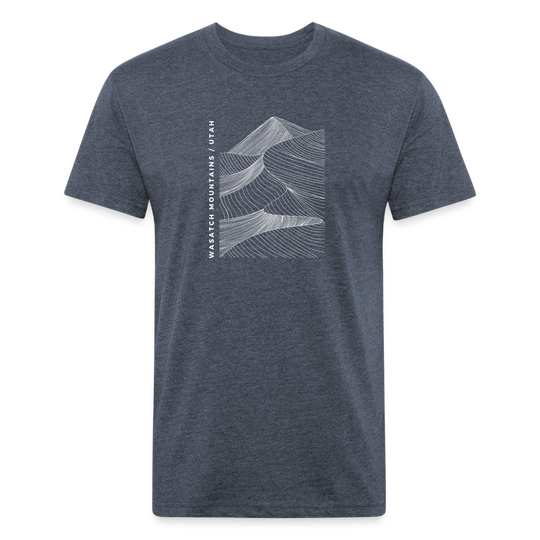 Wasatch Mountains - Premium Graphic Tee - heather navy