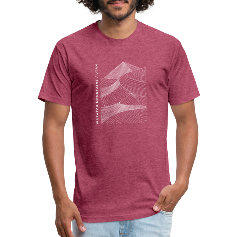 Wasatch Mountains - Premium Graphic Tee - heather burgundy