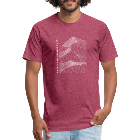 Wasatch Mountains - Premium Graphic Tee - heather burgundy