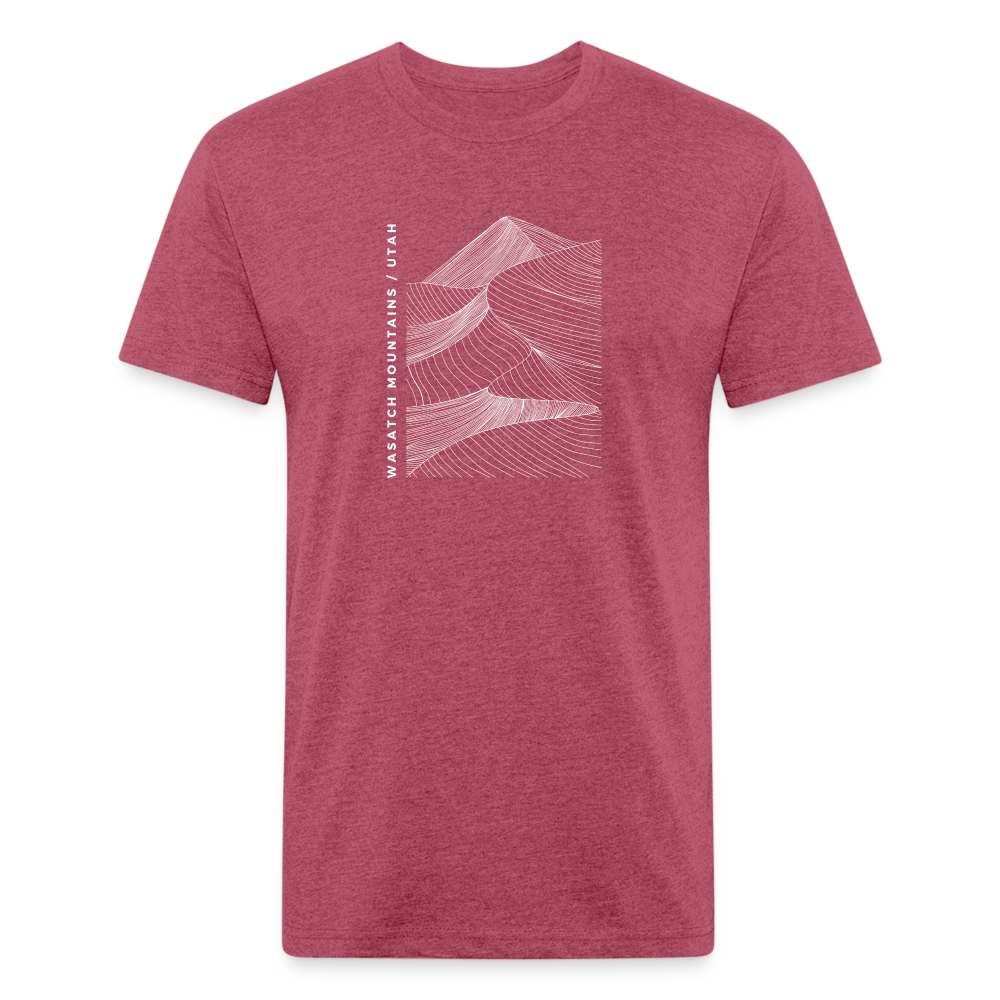 Wasatch Mountains - Premium Graphic Tee - heather burgundy