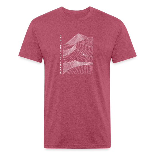 Wasatch Mountains - Premium Graphic Tee - heather burgundy