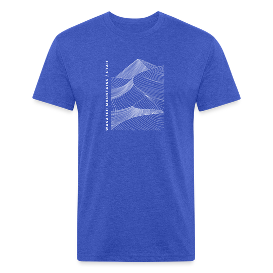 Wasatch Mountains - Premium Graphic Tee - heather royal