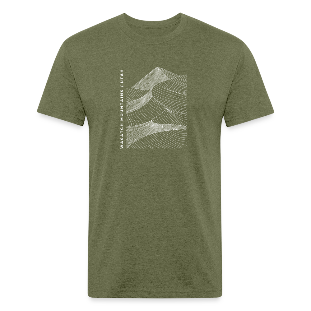 Wasatch Mountains - Premium Graphic Tee - heather military green