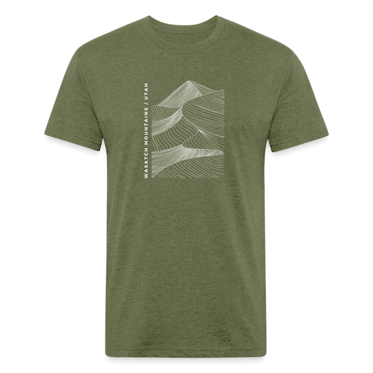 Wasatch Mountains - Premium Graphic Tee - heather military green