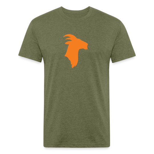 Orange Goat - Premium Graphic Tee - heather military green