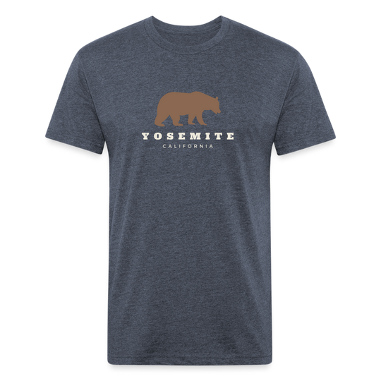 Yosemite Bear - Premium Graphic Tee - heather navy