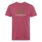 Yosemite Bear - Premium Graphic Tee - heather burgundy