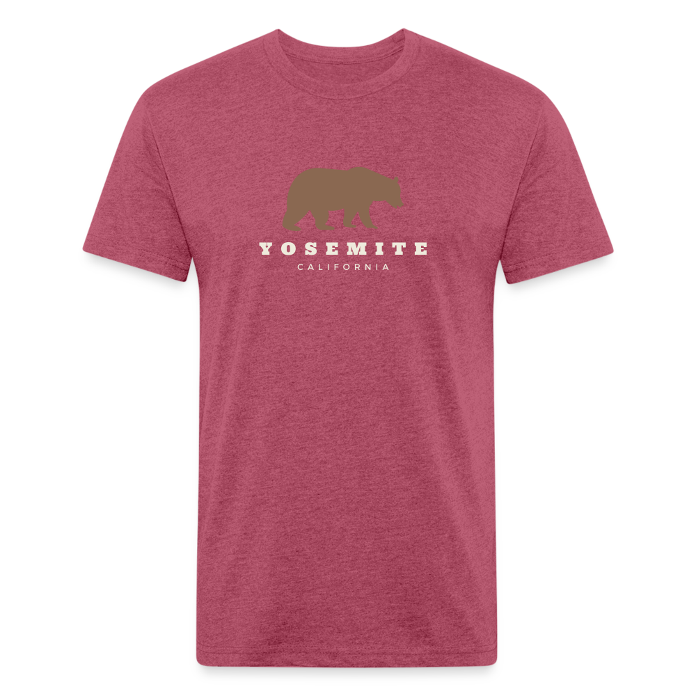 Yosemite Bear - Premium Graphic Tee - heather burgundy