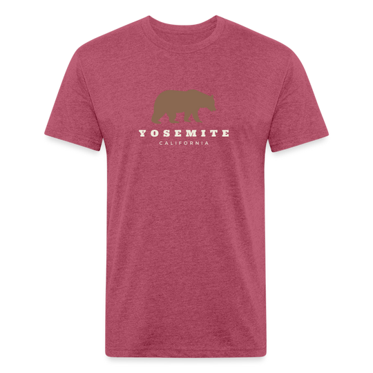 Yosemite Bear - Premium Graphic Tee - heather burgundy