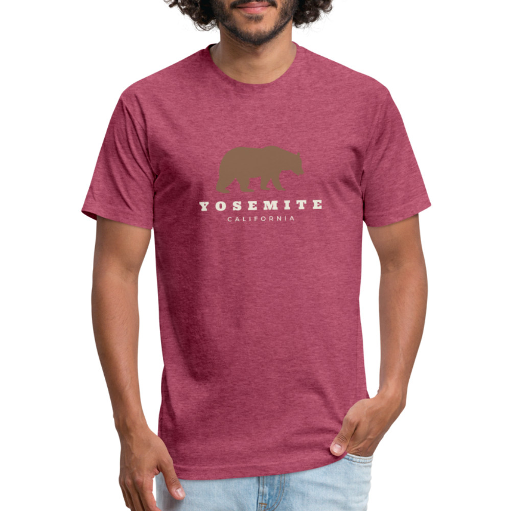 Yosemite Bear - Premium Graphic Tee - heather burgundy