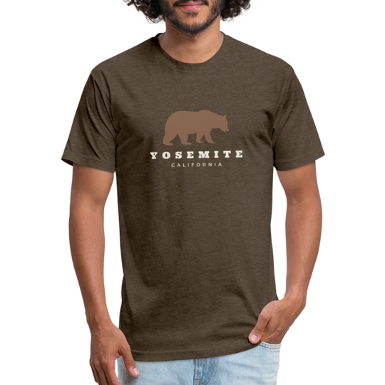 Yosemite Bear - Premium Graphic Tee - heather espresso