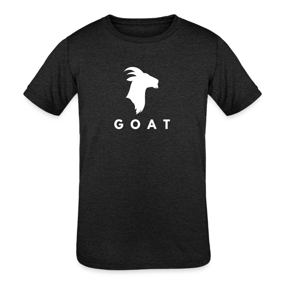 GOAT - Kids' Tri-Blend T-Shirt - heather black