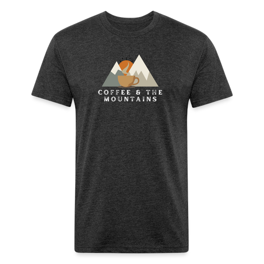 Coffee & the Mountains - Premium Graphic Tee - heather black