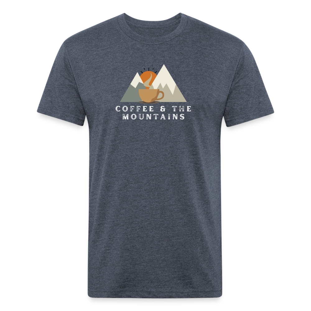 Coffee & the Mountains - Premium Graphic Tee - heather navy