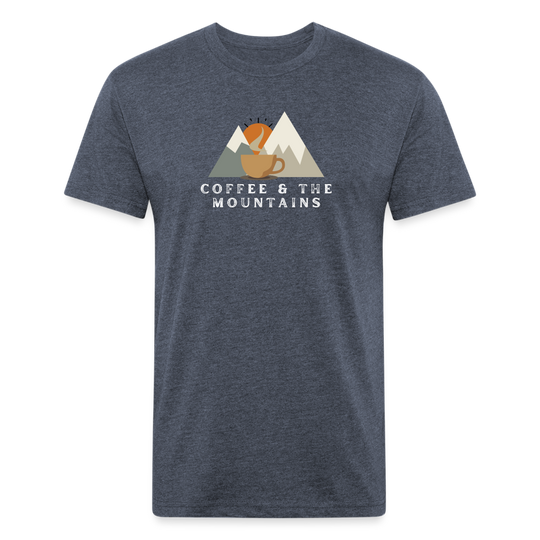 Coffee & the Mountains - Premium Graphic Tee - heather navy