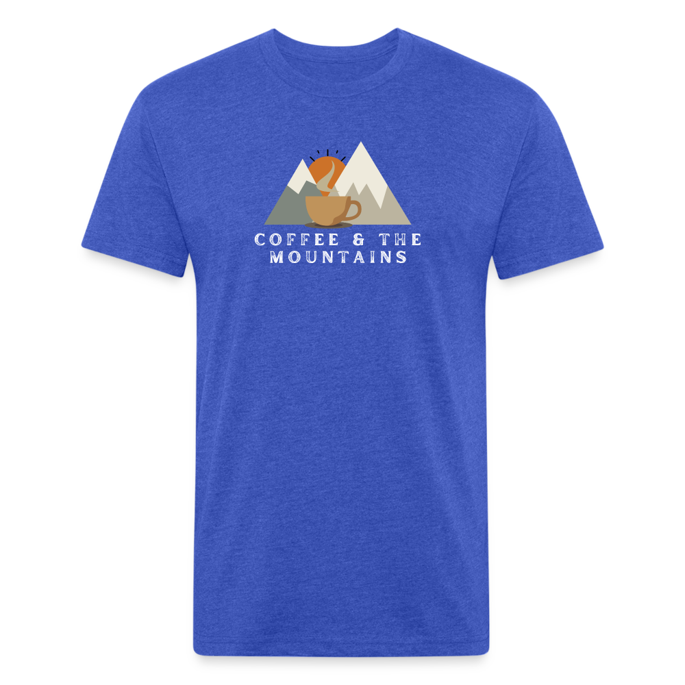 Coffee & the Mountains - Premium Graphic Tee - heather royal