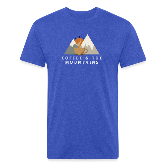 Coffee & the Mountains - Premium Graphic Tee - heather royal