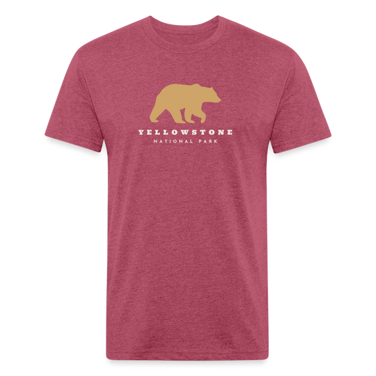 Yellowstone National Park - Premium Graphic Tee - heather burgundy