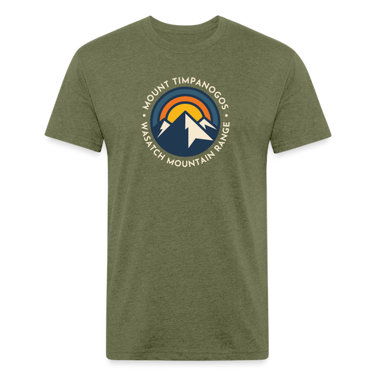 Mount Timpanogos - Premium Graphic Tee - heather military green