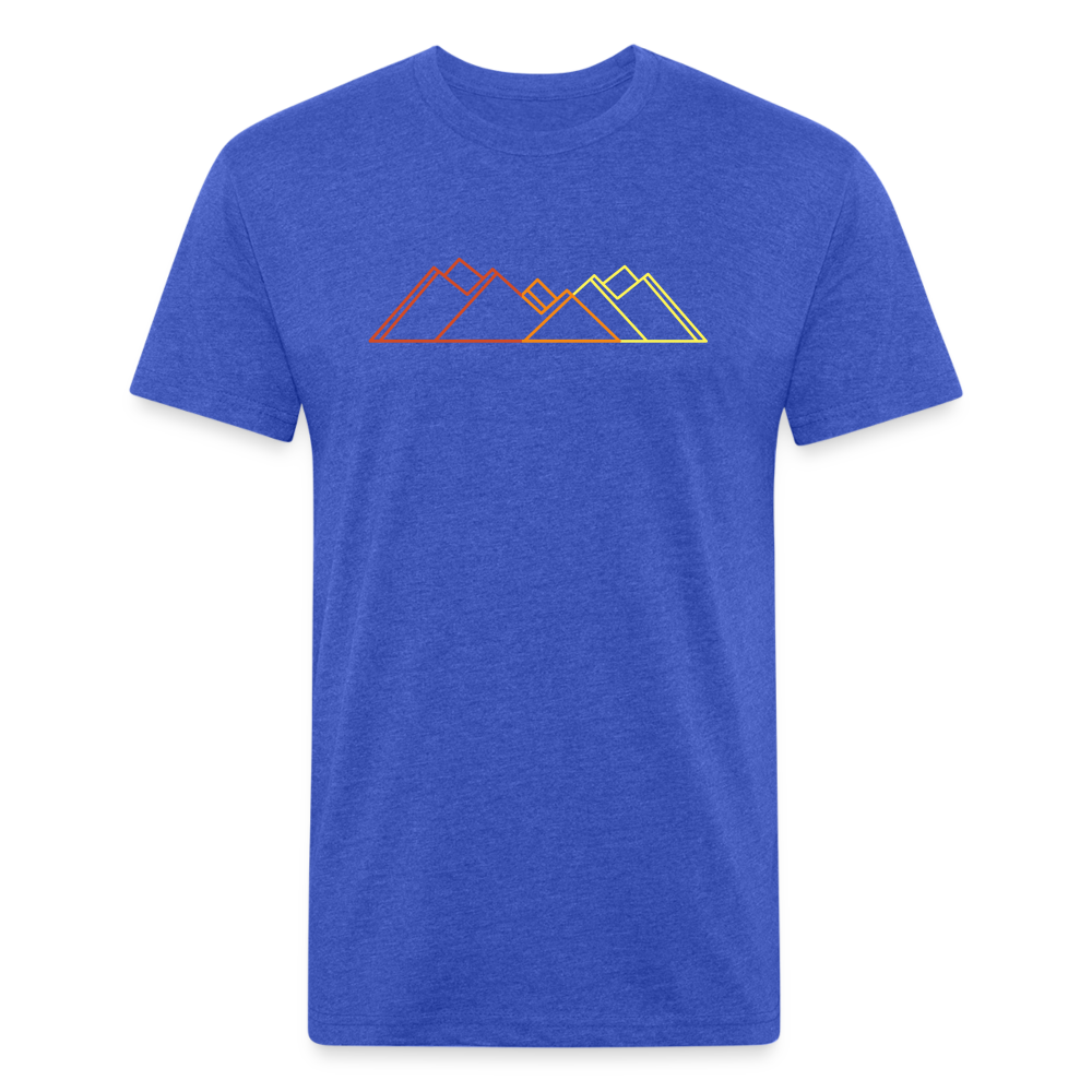 Retro Mountains - Premium Graphic Tee - heather royal