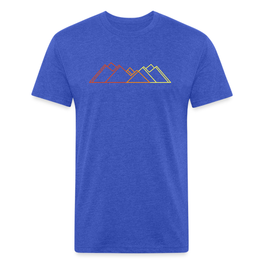 Retro Mountains - Premium Graphic Tee - heather royal