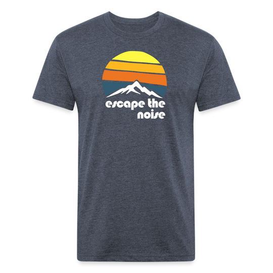 Escape the Noise - Premium Graphic Tee - heather navy