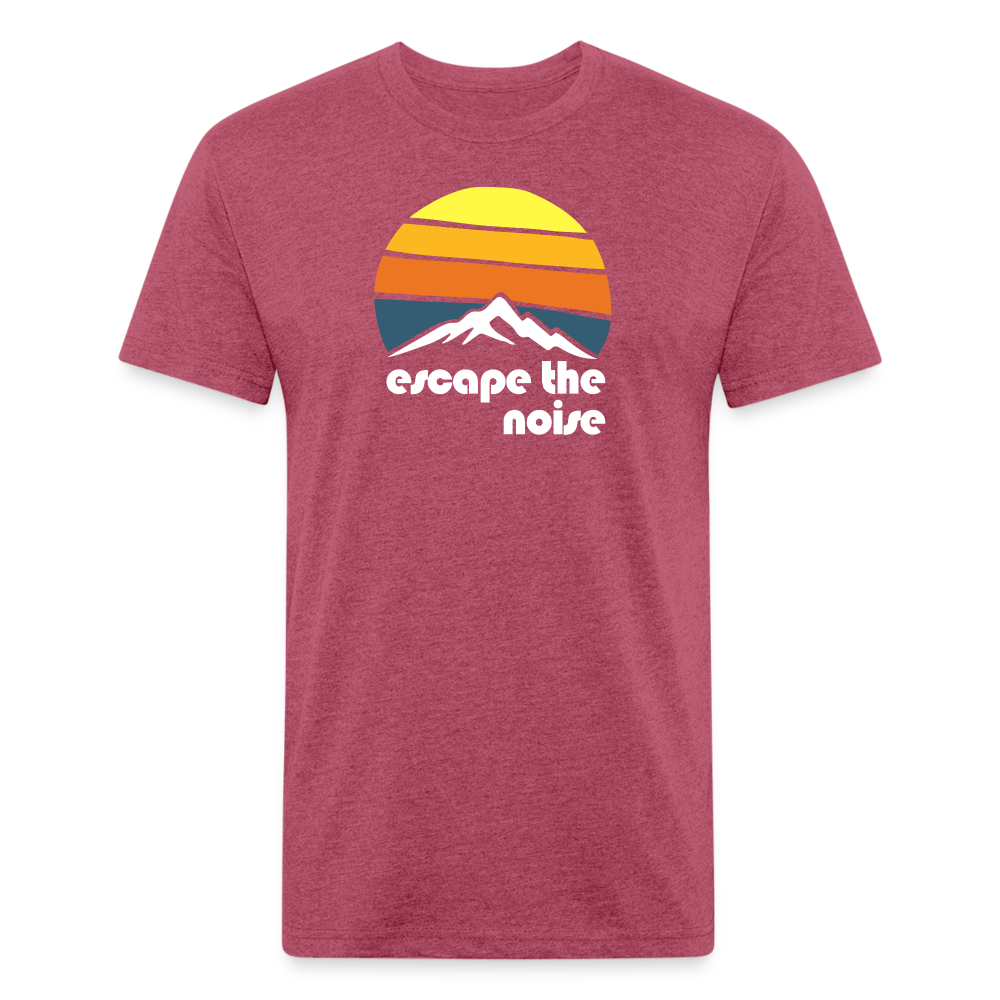 Escape the Noise - Premium Graphic Tee - heather burgundy