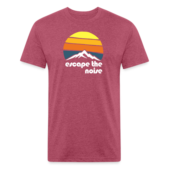 Escape the Noise - Premium Graphic Tee - heather burgundy